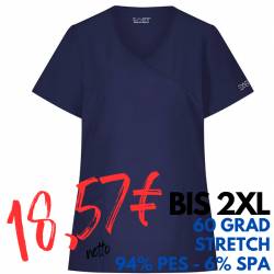 Damen - STRETCH-Kasack 702 - SlimFit von EXNER / Farbe: navy / 94% Polyester, 6% Spandex, 170 g - | MEIN-KASACK.de | kas