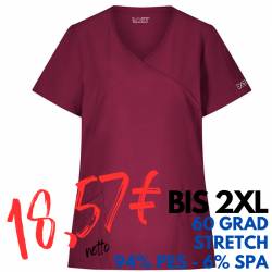 Damen - STRETCH-Kasack 702 - SlimFit von EXNER / Farbe: bordeaux / 94% Polyester, 6% Spandex, 170 g - | MEIN-KASACK.de |