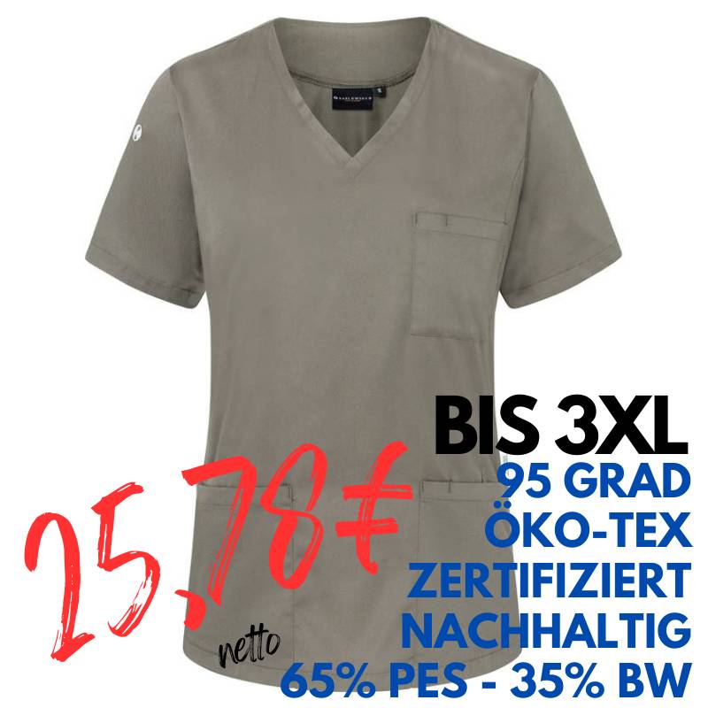 DAMEN - KASACK KS 66 - ESSENTIAL von KARLOWSKY / Farbe: salbei / 65% Polyester-35% Baumwolle-150 g | MEIN-KASACK.de - KASACK - KASACKS