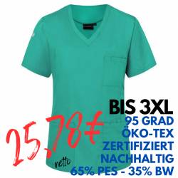 Damen - Kasack KS 66 - ESSENTIAL von KARLOWSKY / Farbe: smaragdgrün / 65% Polyester-35% Baumwolle-150 g - | MEIN-KASACK.