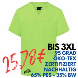 Herren-Kasack - KS 65 - ESSENTIAL von KARLOWSKY / Farbe: kiwi / 65% Polyester-35% Baumwolle-150 g - | MEIN-KASACK.de | k