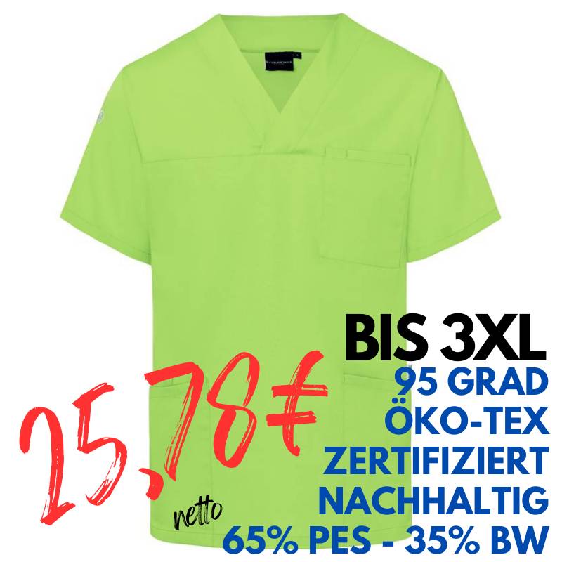 HERREN - KASACK KS 65 - ESSENTIAL von KARLOWSKY / Farbe: kiwi / 65% Polyester-35% Baumwolle-150 g | MEIN-KASACK.de - KASACK - KASACKS