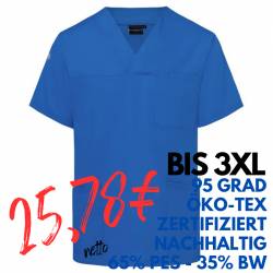 Herren-Kasack - KS 65 - ESSENTIAL von KARLOWSKY / Farbe: königsblau / 65% Polyester-35% Baumwolle-150 g - | MEIN-KASACK.