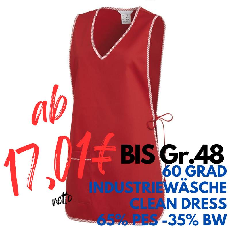 Überwurfschürze 594 von LEIBER / Farbe: rot / 65 % Polyester 35 % Baumwolle | MEIN-KASACK.de - KASACK - KASACKS