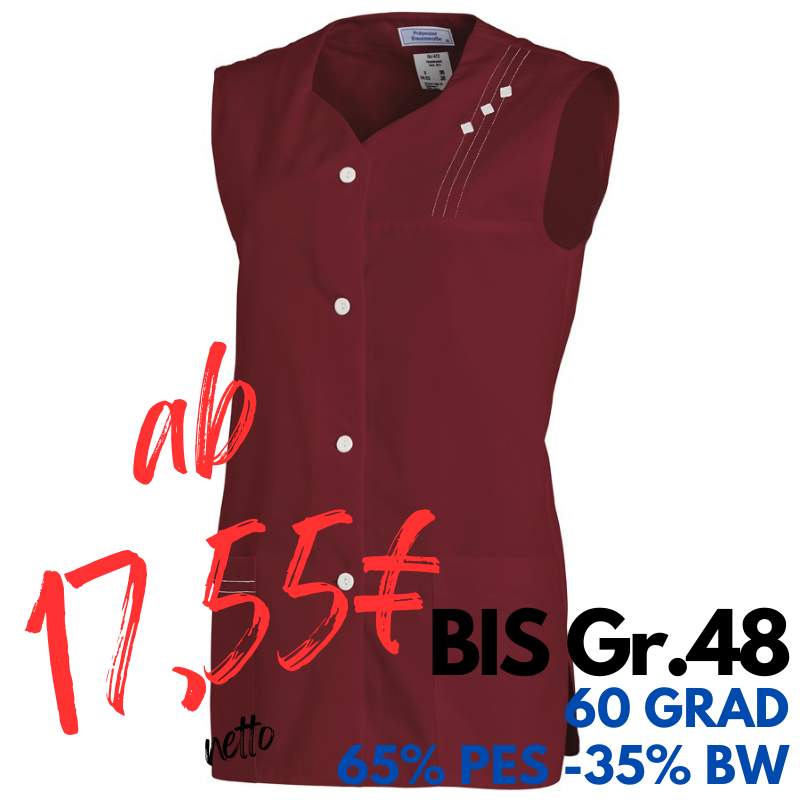 Damen -  Kasack ohne Arm 472 von LEIBER / Farbe: bordeaux / 65 % Polyester 35 % Baumwolle | MEIN-KASACK.de - KASACK - KASACKS