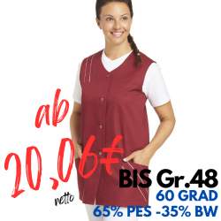 Kasack ohne Arm 553 von LEIBER / Farbe: bordeaux / 65 % Polyester 35 % Baumwolle