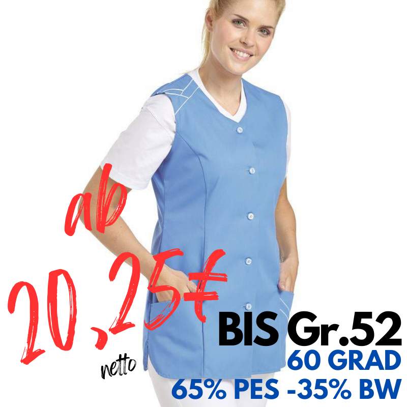 Damen -  Kasack ohne Arm 1247 von LEIBER / Farbe: blau / 65 % Polyester 35 % Baumwolle | MEIN-KASACK.de - KASACK - KASACKS