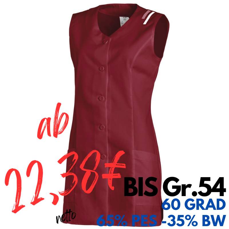 Damen -  Kasack ohne Arm 1246 von LEIBER / Farbe: bordeaux / 65 % Polyester 35 % Baumwolle | MEIN-KASACK.de - KASACK - KASACKS