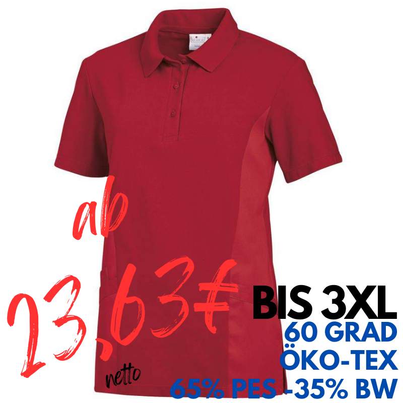 DAMEN - KASACK - Polo - 2546 von LEIBER / Farbe: rot / 50 % Baumwolle 50 % Polyester | MEIN-KASACK.de - KASACK - KASACKS