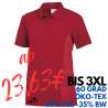 DAMEN - KASACK - Polo - 2546 von LEIBER / Farbe: rot / 50 % Baumwolle 50 % Polyester