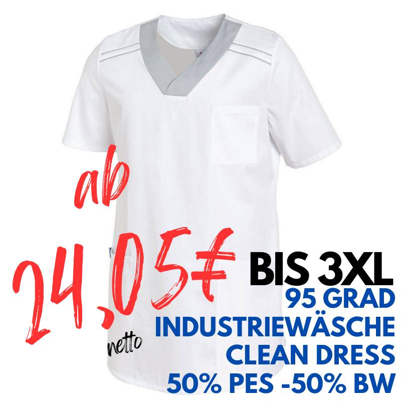 Herren-Kasack - 1344 von LEIBER / Farbe: weiß/silber / 50 % Polyester 50 % Baumwolle | MEIN-KASACK.de - KASACK - KASACKS