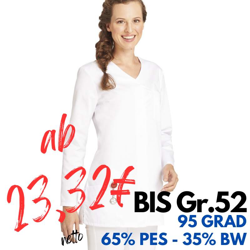 DAMEN - KASACK 2500 von LEIBER / Farbe: weiß / 65% Polyester 35% Baumwolle ca. 190 g/m² | MEIN-KASACK.de - KASACK - KASACKS