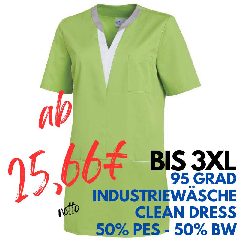 DAMEN - KASACK 1334 von LEIBER / Farbe: maigrün/weiß / 50% Baumwolle, 50% Polyester | MEIN-KASACK.de - KASACK - KASACKS