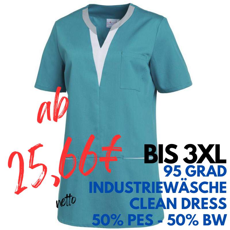 DAMEN - KASACK 1334 von LEIBER / Farbe: petrol/weiß / 50% Baumwolle, 50% Polyester | MEIN-KASACK.de - KASACK - KASACKS