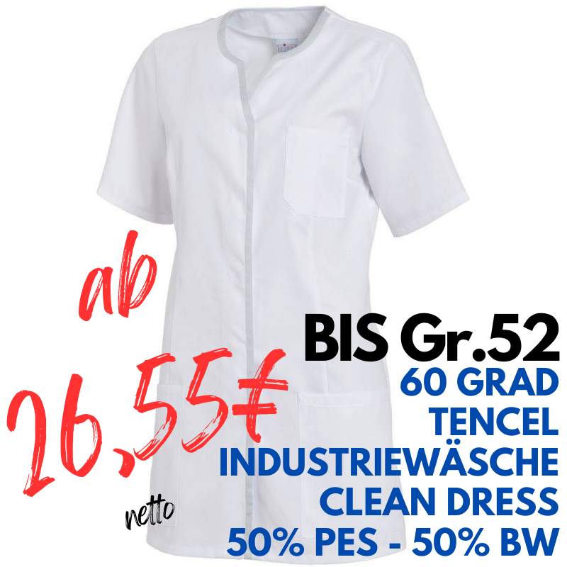 Damen - TENCEL-Kasack 1337 von LEIBER / Farbe: weiß / 50% Baumwolle, 50% Polyester | MEIN-KASACK.de - KASACK - KASACKS