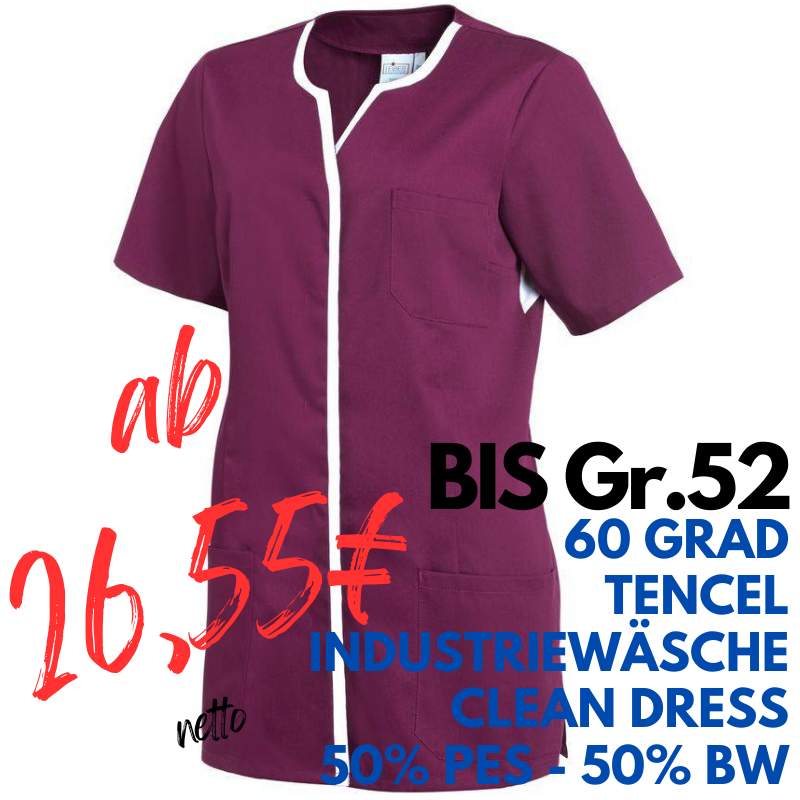 Damen - TENCEL-Kasack 1337 von LEIBER / Farbe: beere / 50% Baumwolle, 50% Polyester | MEIN-KASACK.de - KASACK - KASACKS