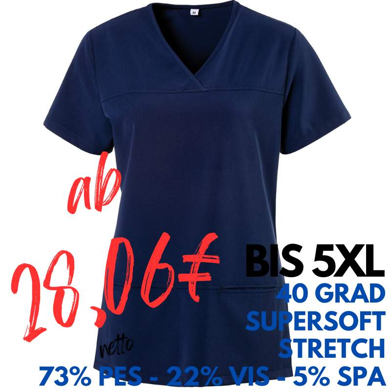 Damen - STRETCH-Kasack 280 - X-TOP von EXNER / Farbe: navy / 73% Polyester, 22% Viscose, 5% Spandex, 180 g | MEIN-KASACK.de - KASACK - KASACKS