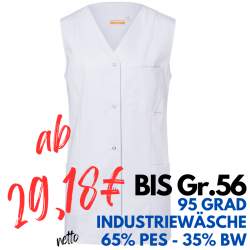 Damen-Kasack - ohne Arm - KS 40 von KARLOWSKY / Farbe: weiß / 65% Polyester-35% Baumwolle-215 g