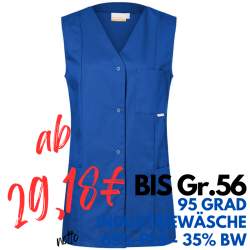 Damen-Kasack - ohne Arm - KS 40 von KARLOWSKY / Farbe: blau / 65% Polyester-35% Baumwolle-215 g