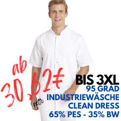 Herren-Kasack / Longkasack - 9940 von LEIBER / Farbe: weiß / 65 % Polyester 35 % Baumwolle