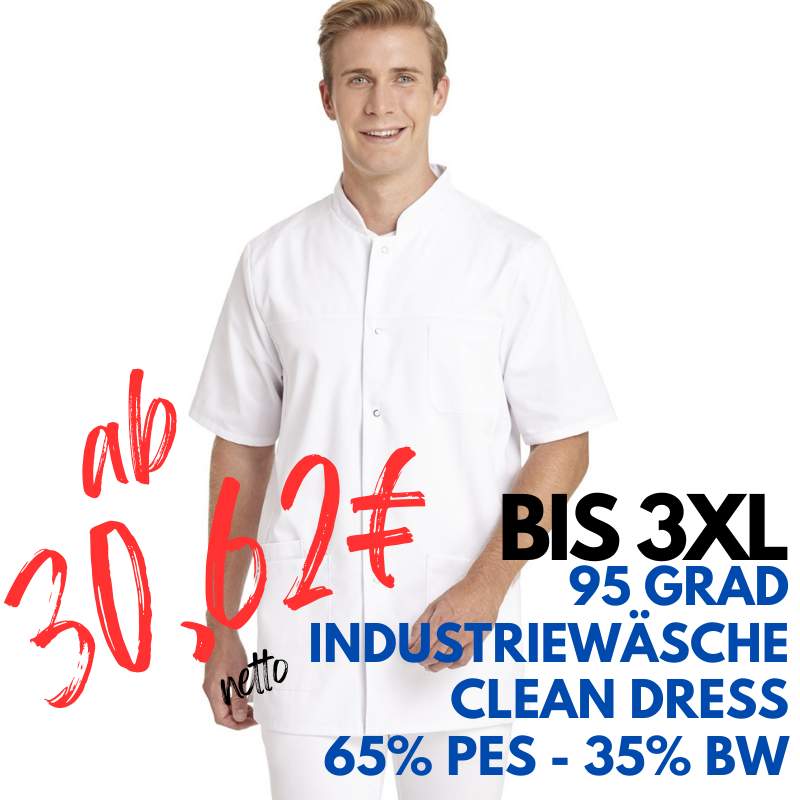 Herren-Kasack / Longkasack - 9940 von LEIBER / Farbe: weiß / 65 % Polyester 35 % Baumwolle | MEIN-KASACK.de - KASACK - KASACKS