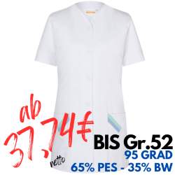 Damen - Kasack KS 37 von KARLOWSKY / Farbe: weiß / 65% Polyester-35% Baumwolle-215 g