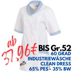 DAMEN - KASACK 800 von LEIBER / Farbe: weiß-blau / 65 % Polyester 35 % Baumwolle