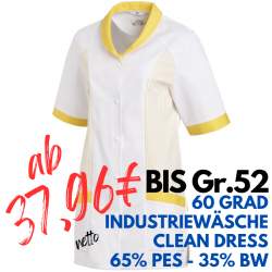 DAMEN - KASACK 800 von LEIBER / Farbe: weiß-gelb / 65 % Polyester 35 % Baumwolle