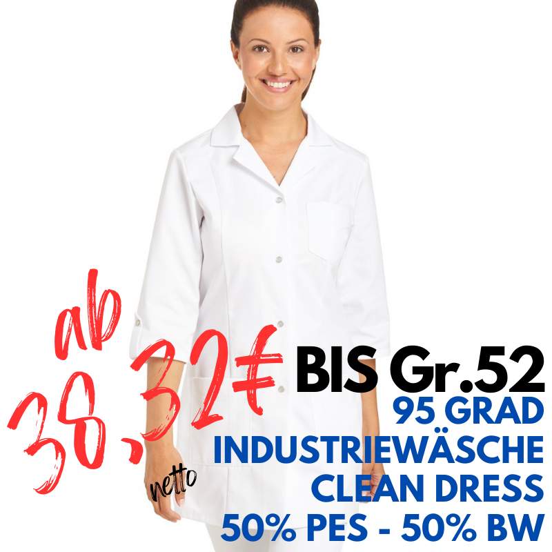 DAMEN - LONGKASACK 347 von LEIBER / Farbe: weiß / 50 % Baumwolle 50 % Polyester | MEIN-KASACK.de - KASACK - KASACKS