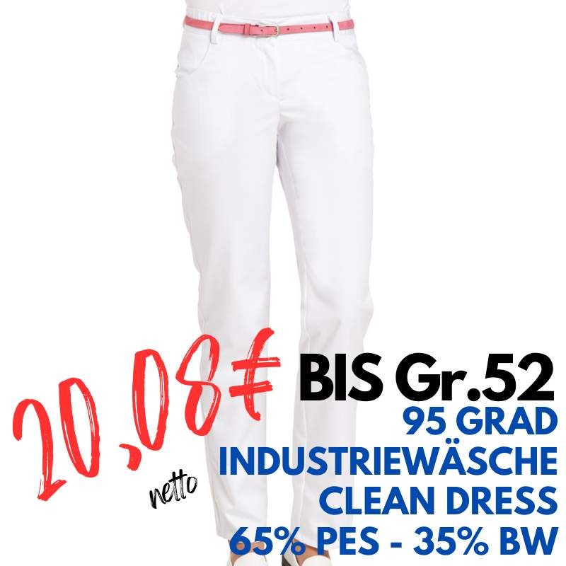 DAMEN ARBEITSHOSE MEDIZIN | 6970 von LEIBER / Farbe: weiß / 65 % Polyester 35 % Baumwolle | MEIN-KASACK.de - KASACK - KASACKS