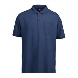 ARBEITS-POLO-SHIRT HERREN | PRO Wear 320 von ID / Farbe: blau-melange  / 50% BAUMWOLLE 50% POLYESTER - | MEIN-KASACK.de 