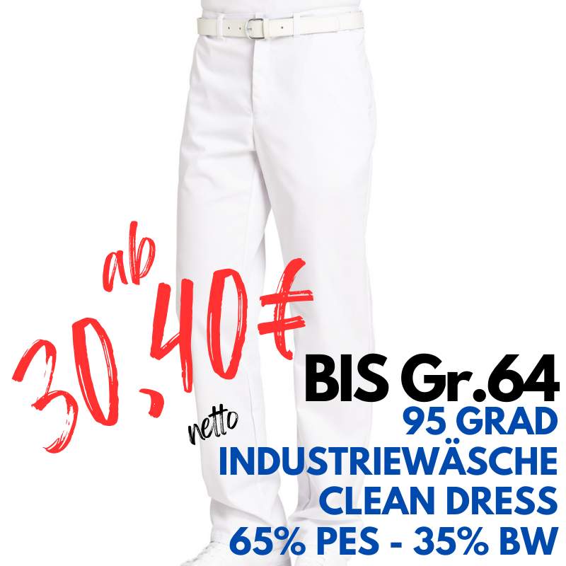 HERREN ARBEITSHOSE MEDIZIN | 2120 von LEIBER / Farbe: weiß / 65 % Polyester 35 % Baumwolle | MEIN-KASACK.de - KASACK - KASACKS