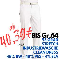 Herrenhose - STRETCH - 6790 von LEIBER / Farbe: weiß / 48 % Baumwolle 48 % Polyester 4 % Elastolefin