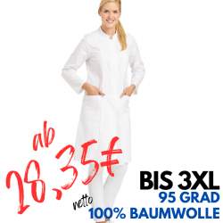 DAMEN - ARZTKITTEL - LABORKITTEL 5790 von LEIBER / Farbe: weiß / 100 % Baumwolle