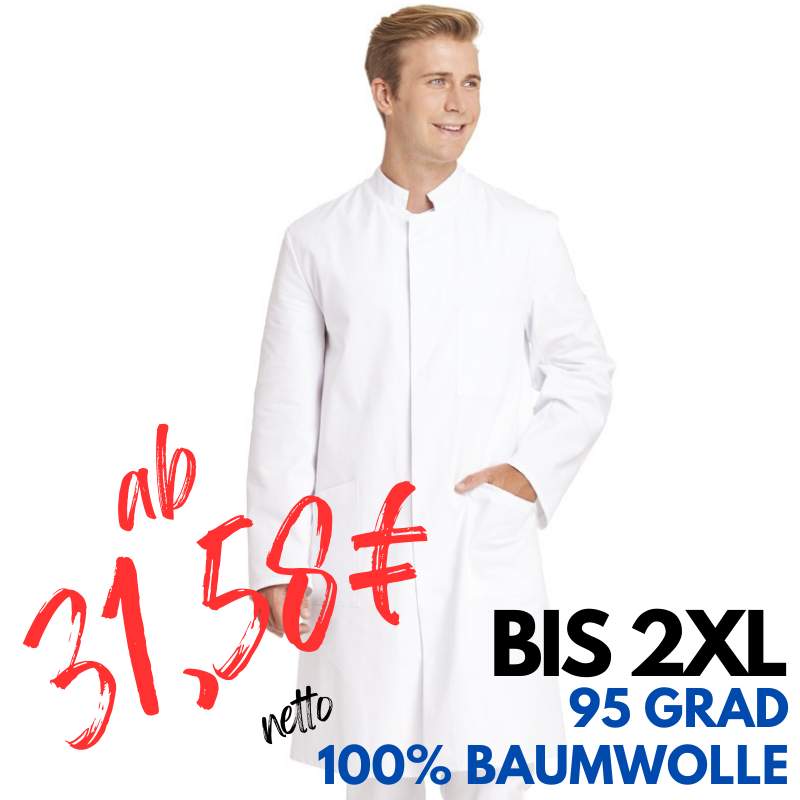 HERREN - ARZTKITTEL - LABORKITTEL 797 von LEIBER / Farbe:weiß / 100 % Baumwolle | MEIN-KASACK.de - KASACK - KASACKS