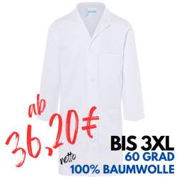 Herrenmantel / Arztkittel / Laborkittel - BMM 1 von KARLOWSKY  / Farbe: weiß / 100%BW - 185g