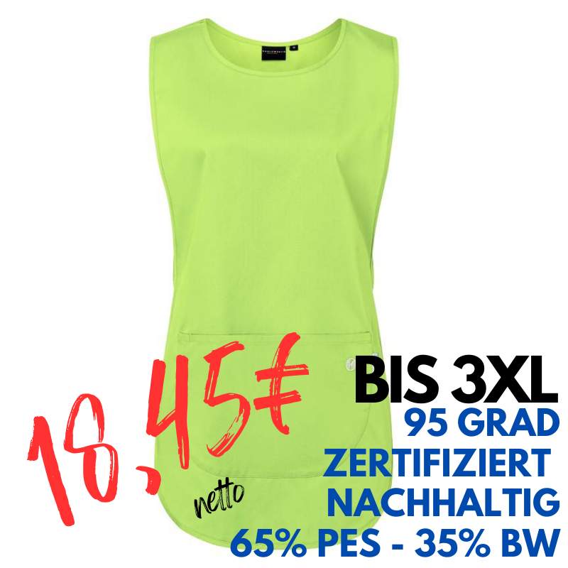 Überwurfschürze KS 64 - ESSENTIAL von KARLOWSKY / Farbe: kiwi / 65% Polyester-35% Baumwolle-150 g | MEIN-KASACK.de - KASACK - KASACKS