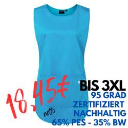 Überwurfschürze KS 64 - ESSENTIAL von KARLOWSKY / Farbe: pazifikblau / 65% Polyester-35% Baumwolle-150 g