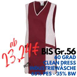 Überwurfschürze / Chasuble 264 von LEIBER / Farbe: weiß-bordeaux / 65 % Polyester 35 % Baumwolle