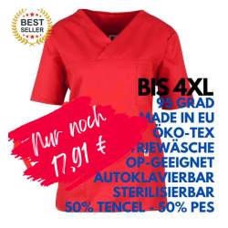 Damen-Kasack / OP - Kasack - 2700 von MEIN-KASACK.de / Farbe: rot / 50%PES - 50%Tencel - 200g/m²