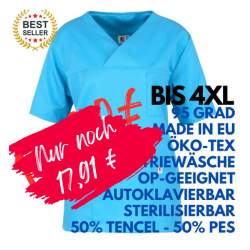 Herren-Kasack / OP - Kasack - 2700 von MEIN-KASACK.de / Farbe: azur / 50%PES - 50%Tencel - 200g/m²