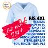 Herren-Kasack / OP - Kasack - 2700 von MEIN-KASACK.de / Farbe: hellblau / 50%PES - 50%Tencel - 200g/m²