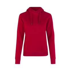 ARBEITS-HOODIE / ARBEITSPULLOVER DAMEN | CORE 637 von ID / Farbe: rot / 60% BAUMWOLLE 40% POLYESTER