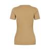 ARBEITS-T-SHIRT DAMEN | Stretch Komfort 595 von ID / Farbe: sand / 75% Baumwolle 20% Viskose 5% Elasthan