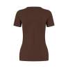 ARBEITS-T-SHIRT DAMEN | Stretch Komfort 595 von ID / Farbe: mokka / 75% Baumwolle 20% Viskose 5% Elasthan