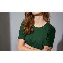 ARBEITS-T-SHIRT DAMEN | TENCEL 529 von ID / Farbe: flaschengrün / 70% Polyester (recycled) 30% Lyocell