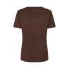 ARBEITS-T-SHIRT DAMEN | TENCEL 529 von ID / Farbe: mokka / 70% Polyester (recycled) 30% Lyocell