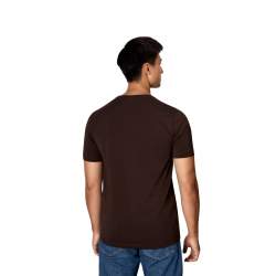 ARBEITS-T-SHIRT HERREN | Stretch Komfort 594 von ID / Farbe: mokka / 95% BAUMWOLLE 5% ELASTHAN