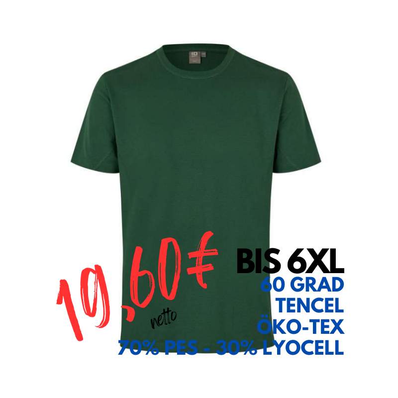 ARBEITS-T-SHIRT HERREN | TENCEL 528 von ID / Farbe: flaschengrün / 70% Polyester (recycled) 30% Lyocell | MEIN-KASACK.de - KASACK - KASACKS