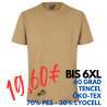 ARBEITS-T-SHIRT HERREN | TENCEL 528 von ID / Farbe: sand / 70% Polyester (recycled) 30% Lyocell